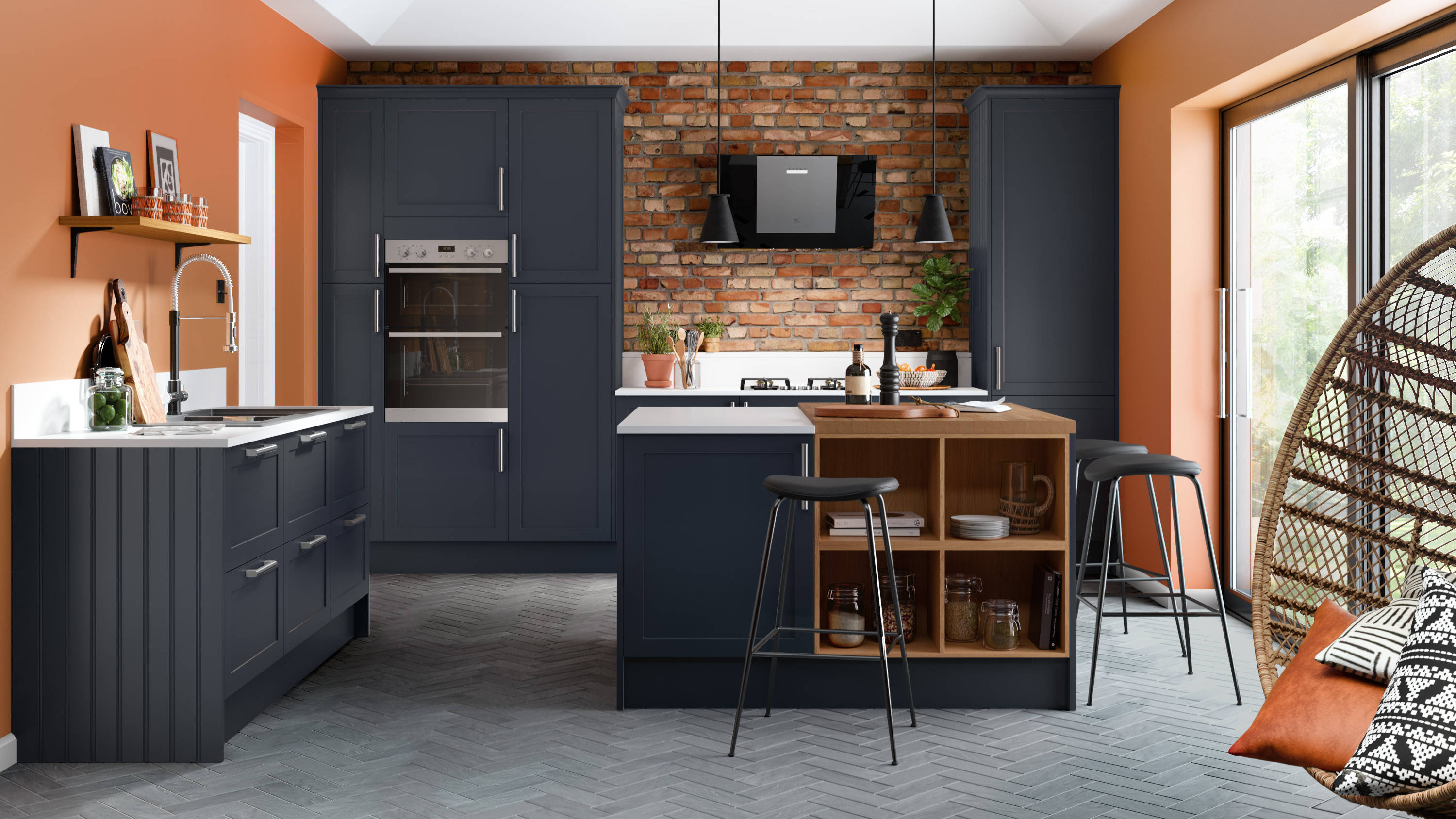 Dunham kitchen by Magnet. Smooth matt finish traditional or modern style available in over 20 colours.
